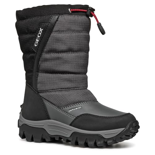 Geox J Himalaya Boy B ABX Snow Boot, Anthracite/Black, 26 EU