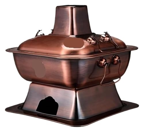 Olla Caliente De Cobre China, Olla Caliente, Olla caliente de acero inoxidable for el hogar, olla caliente antigua, olla Shabu-shabu de carbón, olla caliente de cobre chino, olla caliente de cobre(Bra