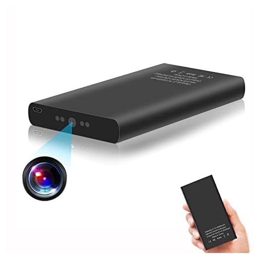 Jigayao 1080P 10000mAh Portable Power Bank Hidden Camera Spy Camera,Mini Security Nanny Spy Camera for Home Office and Outdoor with Gravity Sensor,Motion Detection,Night Vision—No WiFi Needed No Audio