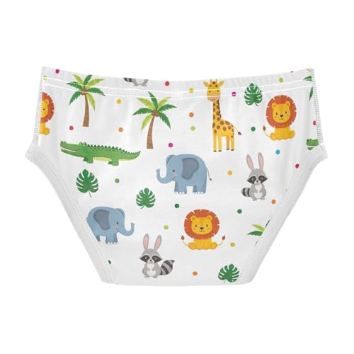 CHIFIGNO Cute Cartoon Animal White Boys Briefs Cotton Boy Underwear Printed Breathable Briefs Underwear2