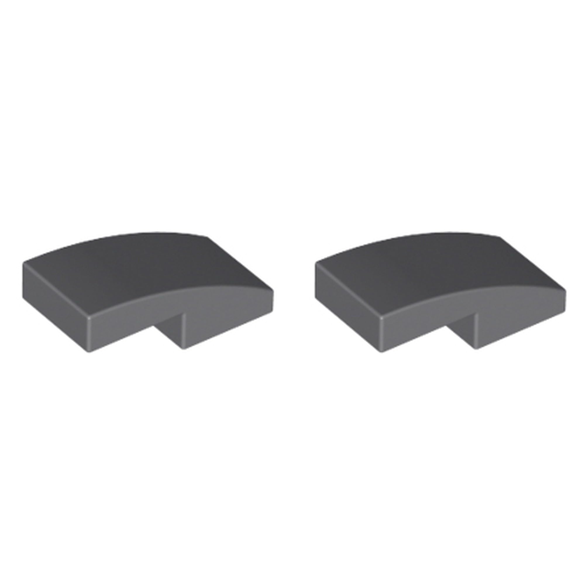 LEGO Slope, Curved 2 x 1 x 2/3, Part 11477 (Dark Bluish Gray, 2, Bricks) — image 1