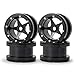 MOHERO 2.2â€ Alloy Beadlock 1/10 RC Wheels Rims 40mm for Crawler Axial Wraith Rock Car Pack of 4 (Black)