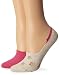 Keds Women's Sneaker Liner Sock with Silicone Heel Grip 2-Pack Natural