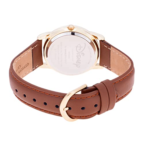 Disney-Mens-Winnie-The-Pooh-Analog-Quartz-Watch-with-Patent-Leather-Strap-Brown-18-Model-WDS000765