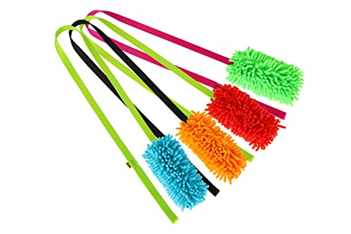 Dingo Mop auf länge Band 130 cm Agility Apporte Motivation Spiel mit Hund Zerrspielzeuge Training perfekt Farbmix 15577