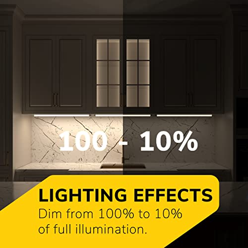 Image of GETINLIGHT 30-inch Hardwired Only LED Under Cabinet Lighting, Daylight White(5000k), Dimmable, Matte White Finished, ETL Listed, IN-0201-14-WH-50
