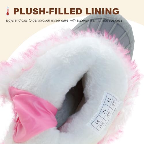 CyKie Girls Winter Snow Boots for Kids Boys Girls Insulated Waterproof Outdoor Shoes2