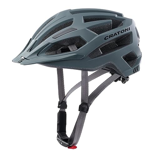 Coda di cavallo compatibile Winora Cratoni C-Flash (MTB), caschi Unisex Adulto, Grigio Opaco, S/M