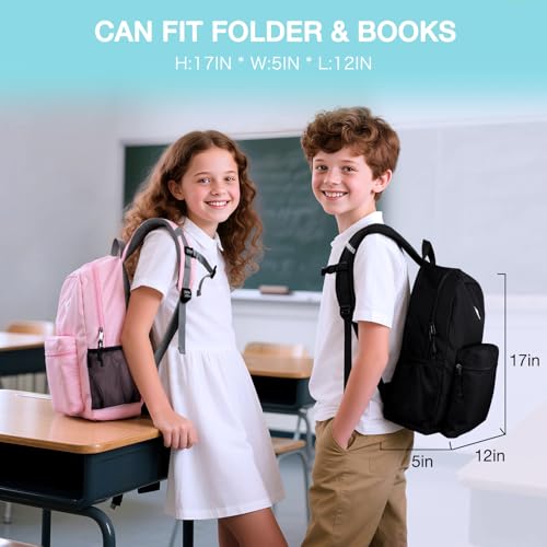 Image of STEAMEDBUN Black Backpack for School,Teens Boys Backpack for Elementary School Bag