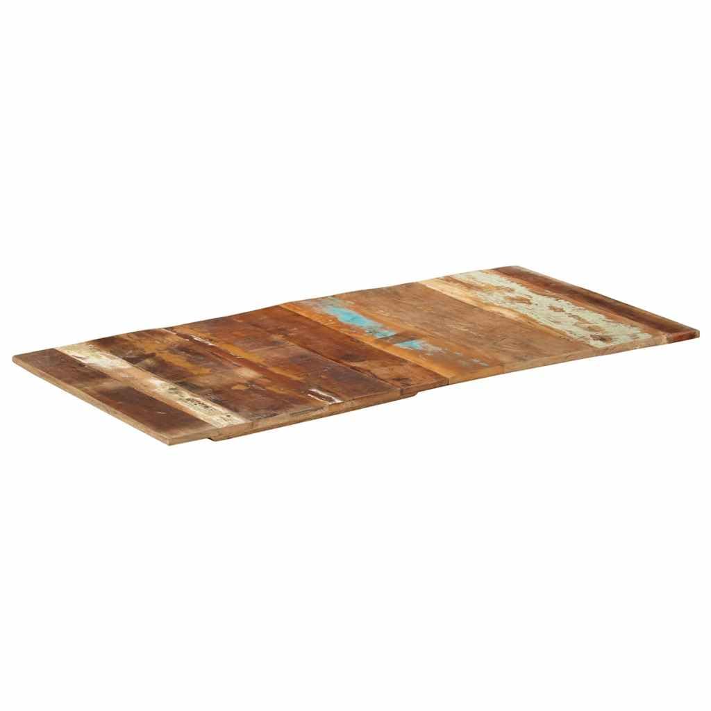 Prostokątny blat stołu 60 x 120 cm z litego drewna o grubości 15-16 mm, do jadalni, salonu, ogrodu, biura, projektów DIY, wytrzymałe drewno z krawędzią drzewa, wszechstronne zastosowanie do