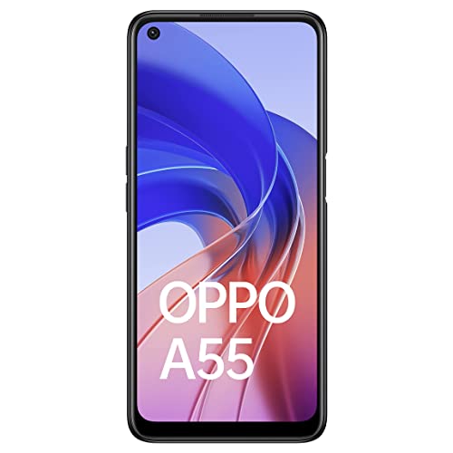 Image of (Refurbished) OPPO A55 (Starry Black, 4GB RAM, 64GB Storage) | Flat Rs. 2750 Citibank and Axis Discount | Get Complimentary 3 Months Prime Membership