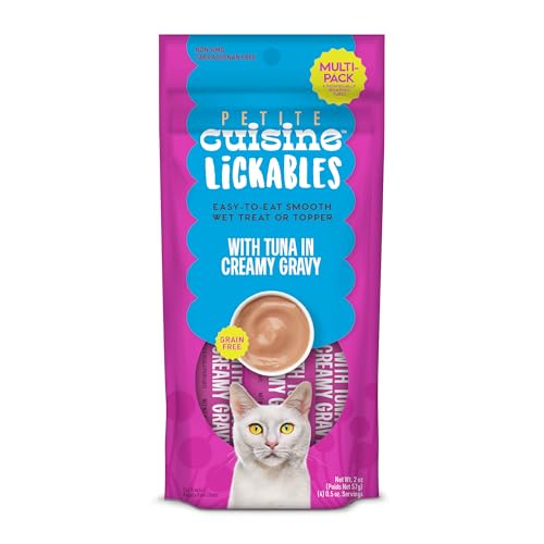 PETITE CUISINE Lickables Wet Cat Food, Tuna in Creamy Gravy, 2 oz. Pouch (12 Count)