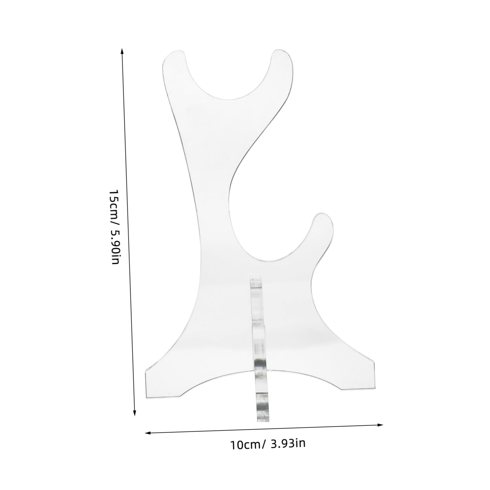 Totority Acrylic Transparent Bamboo Flute Stand 2-tier Desktop Flute Rack Support Display
