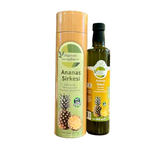 DOGALTAKIL Ananas Essig – Natürlich fermentiert – Unterstützt Fettverbrennung, Appetitzügelung & Hautpflege – Für Detox, Verdauung & Stoffwechsel