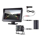 Auto Rückfahrkamera Park-Backup-Rückfahr-CCD 2-in-1 HD-Rückfahrkamerasystem...