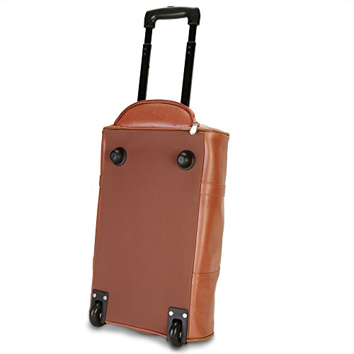 Hammacher Schlemmer The Rolling Widemouth Leather Weekend Bag - Tan3