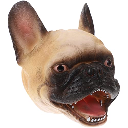 TOYANDONA Fantoche De Mão Fantoche De Cabeça De Cachorro Fantoches De Mão Animal De Látex Mão De Bor