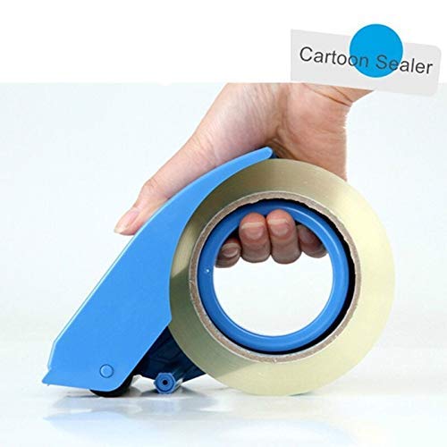 ZAHEPA Manual Tape Dispenser with 2 Inch 65 Cm Role Combo for Parcel Packaging (2 Inch Tape Role + 1 Pc Tape Cutter) 2
