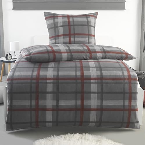 BaSaTex Flausch Fleece Winter Bettwäsche Set 2 teilig | 100% Mikrofaser...