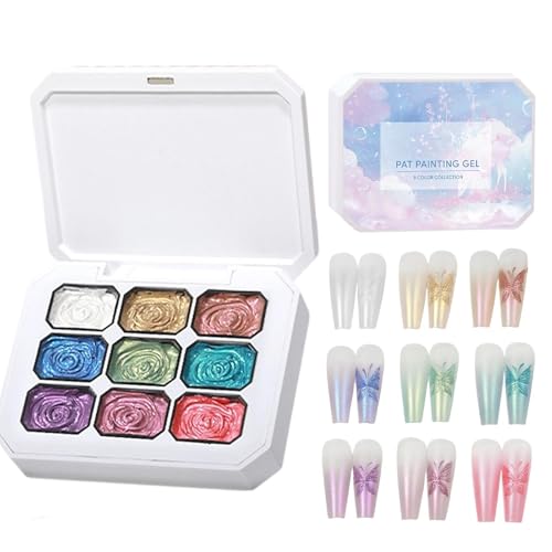 Gel para uñas con degradado de 9 colores y pigmento intenso de 15 ml