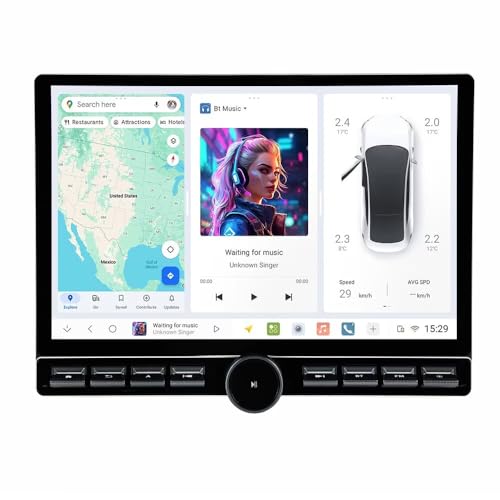 MekedeTech DUDUAUTO DUDU7 Touch Screen 12.9 inch inch Android Radio Upgrade Car Stereo,12G RAM 512G ROM Support 360 Cameras
