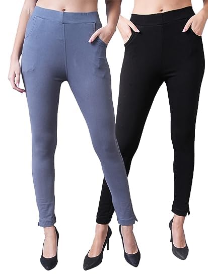 fortuner leggings Women's Slim Pocket Leggings | Kurti Pants | Streatchable Size Leggings-picture-13
