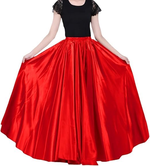 Image of Radhika 'n' Dhaanya creation Women's Silk Fabric Double Umbrella Lehenga Skirt Flare 8 to 9 mtrs.