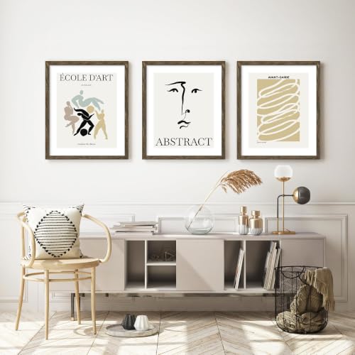 Image of Picrit 20x24 Rustic Brown Picture Frame, Poster Frame for Wall, 3 Pack