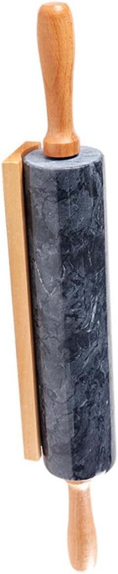 VALICLUD Marble Rolling Pin Wooden Handle French Rolling Stick Dough Roller Baking Roller