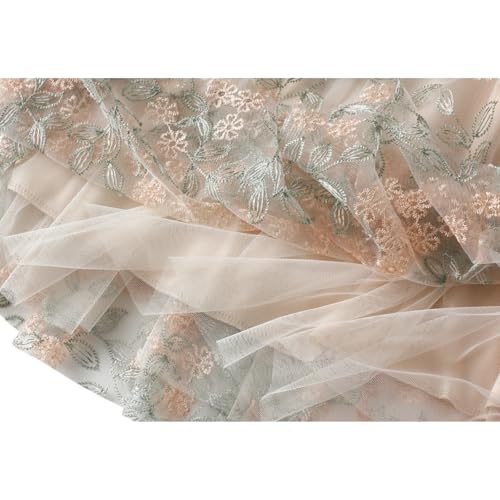 Women's Skirts 2025 New A Line Double Layer Gauze Elastic Waist Puffy Pleated Mid Length Summer Ladies Skirts4