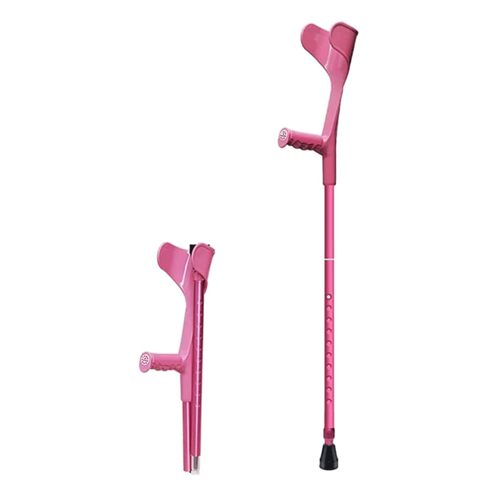 PAASHE Muletas de Aluminio Bastones de antebrazo para Adultos Telescópico Plegable Medio puño Codo Bastones Altura Ajustable Mango ergonómico