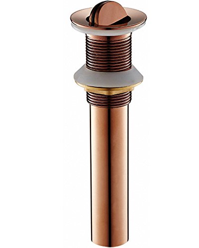 700Brass Flip-up Drain Stylish Swivel Style Stopper, Solid Brass, Rose Gold, Lavatory Vessel Sink Drains Size 36, Flip-top Drain Coming with with Tailpiece