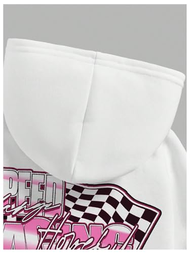 WDIRARA Girl's Cartoon Graphic Print Pullover Hoodies Drop Shoulder Long Sleeve Sweatshirts3