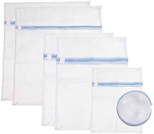 PEARL basic Wäschebeutel: Wäschenetze für schonende Waschmaschinen-Wäsche, 6er-Set, 4 Größen (Wäschebeutel für Waschmaschine) Cover