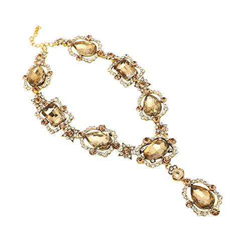 Image of SOHI Contemporary Necklace for Women and Girls, Necklace with Chain detailing for women, Statement jewellery, Fashion Jewellery for women, Imitation, ladies