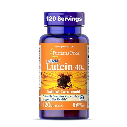 Puritan's Pride Premium Lutigold™ Lutein Carotenoid 40mg with Zeaxanthin for Men and Women, Dietary Supplement for Eye Health Support, 8 Month Supply, 120 Easy-to-Swallow Softgels