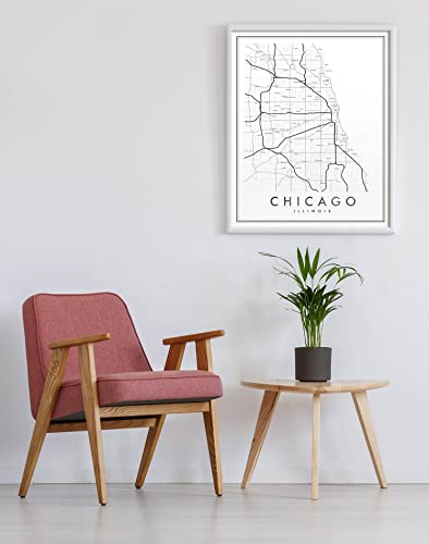 Chicago Map Print | City Print | Chicago City Map Print - Various Standard Sizes #TOP1