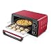 Produktbild roo 12L elektrischer Mini-Backofen mit Double-Layer-Antiverbrühschutz Glas, Multiple Garfunktionen & Grill, Einstellbarer Temperaturregelung, Timer - 1050W