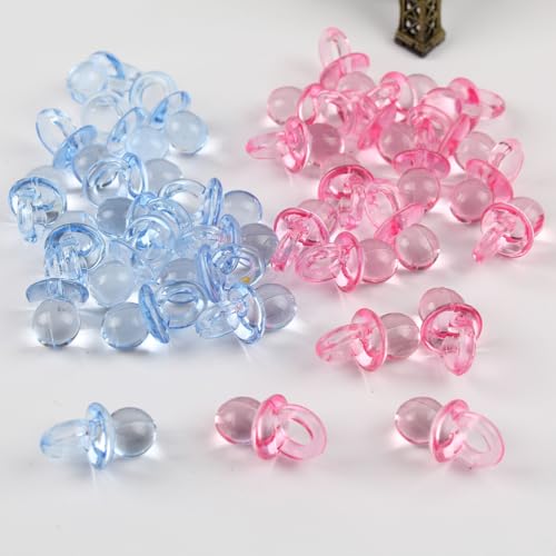 100 Pcs Mini Acrylique Bébé Sucettes Table Claire Éparpiller Décorations de Confettis pour Garçons Et Filles Baby Shower Party Favors