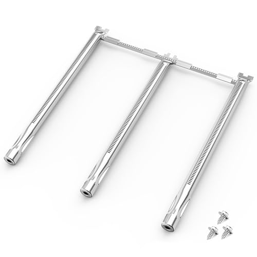 69787 Grill Burner Replacement for Weber Spirit 300 GS4 Grill Parts for Spirit 3 Burner Grills Spirit E/S-310 E/S-330 (2013 and Newer) 18 Inch SUS304 Grill Burner for Weber Spirit II E-310