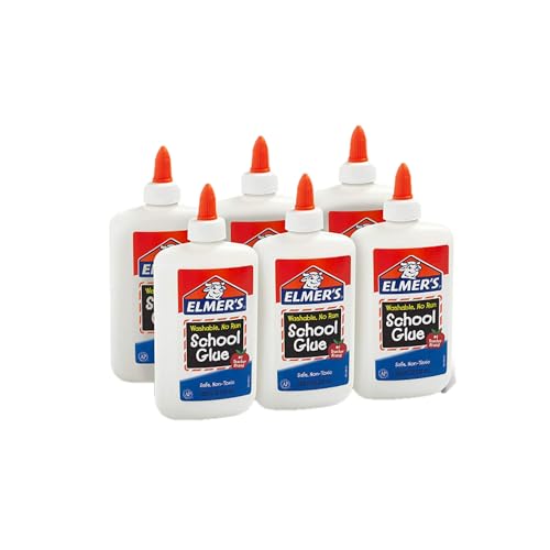 Elmer's Liquid School Glue, Washable, 7.6 Ounces, 6 Count - Great for Making Slime, Back to School, Classroom Supplies, #1 Teacher Brand
