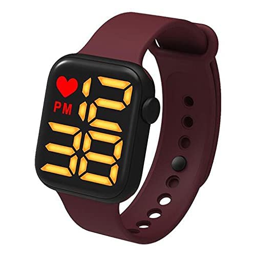 MANDAVIYA Creation Digital Dial LED Display Smart Design Kids Watch for Boys & Girls (Maroon) (B09X5BT49C) Amazon Price History, Amazon Price Tracker