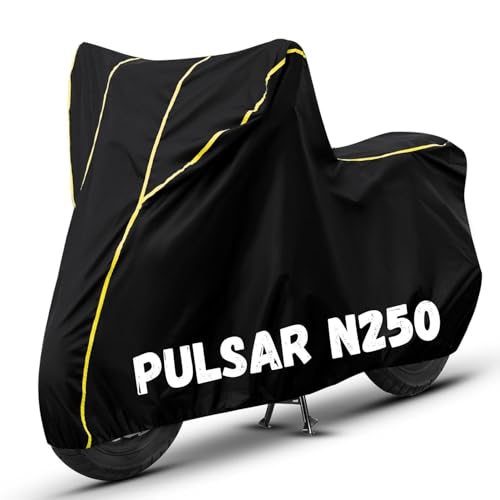 Image of Bike Cover for Pulsar N250 100% Waterproof, Dustproof & Scratch Resistant| Fully Bottom Elastic UV Resistant Heavy Duty Body Cover | All Weather Outdoor Use