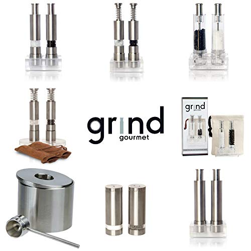 Sriracha, Grind Gourmet™ Sriracha Flavored Salt And Salt Grinder Gift Set, Jar Of Sriracha Flake Salt And Salt Grinder, Reusable Pepper Grinder Or Salt Mill Included, Storage Glass Jar With Lid #TOP7