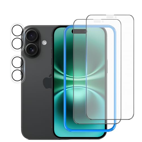 XungHo �A���`�O���A iPhone16Plus �p �K���X�t�B���� ���炳��y2���z�y�K�C�h�g�t���z �t���ی� �t�B���� �Q�[���p �^�b�`�� �����K���X �T���T�� �A�C�t�H��16�v���X �p �i6.7�C���`�j �S�ʕی� �y���˖h�~/�w��h�~/�C�A�[��/