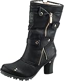 Warm gefüttert MUSTANG Unisex Halblange Stiefel, schwarz, 39 EU