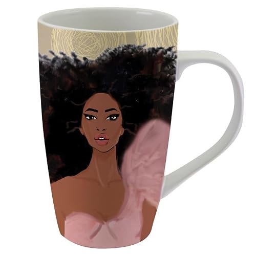 African American Expressions - Strong and Courageous Latte Mug, 17 oz Dishwasher & Microwave Safe (6" x 3.5") - LMUG-22
