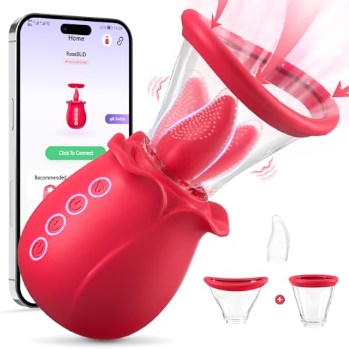 Aoonice Sucking Vibrator AI Sync Sex Toys for Women 3 Sucking 7 Tongue Licking Modes with 2 Suction Cups Nipple Clitoral Sucker Stimulator Clit Pussy Pump Adult Sex Toyscouples for Couples
