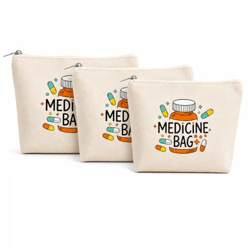 Image of DRUDRAYA Canvas First Aid Kit Pouch | Medicine Storage Bag (Pack of 3)