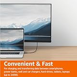 Amazon Basics USB-C to USB-C 4 Fast Charger Cable, 40 Gbps, 8K Video, 240W, USB-IF Cert, Thunderbolt 4/3 Compatible, for Apple iPhone 16/15, iPad, Samsung Galaxy, Tablets, Laptops, 1 m, Black - Image 6